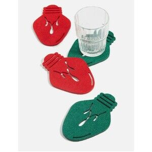 THE CELLAR 4-Pc. Lightbulb Felt Coasters Set, NEW